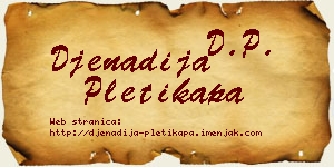 Đenadija Pletikapa vizit kartica